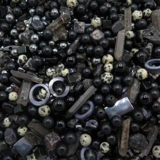 Mix of Gemstone Beads ~ Black, White & Neutral & Warm Mix ~ You Choose (3oz) (NS593) {1}