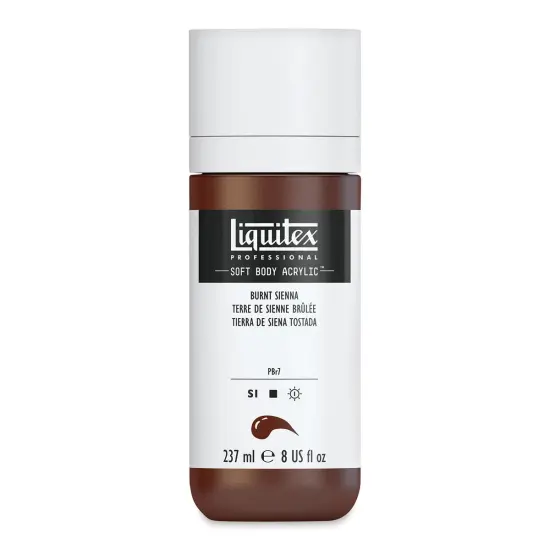 Liquitex Soft Body Artist Acrylics - Burnt Sienna, 237 ml {1}