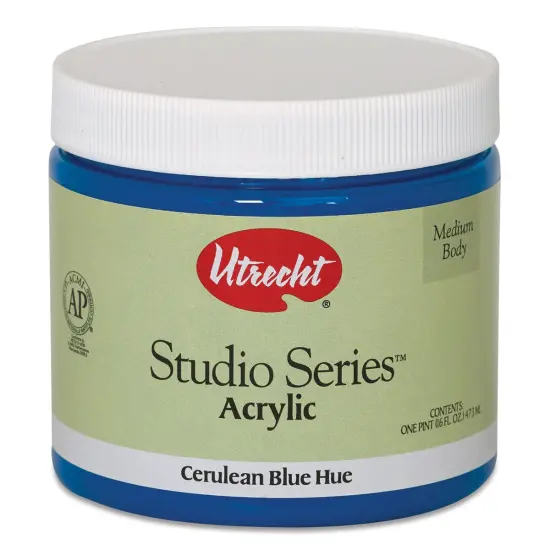 Utrecht Studio Series Acrylic Paint - Cerulean Blue Hue, Pint {1}