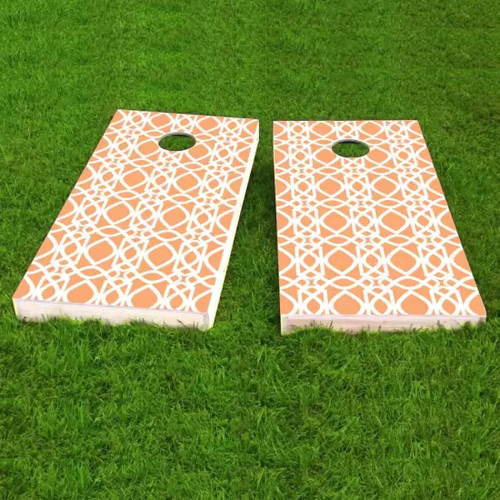 Chestnut Hill Filligree Cornhole Board Stencil {1}