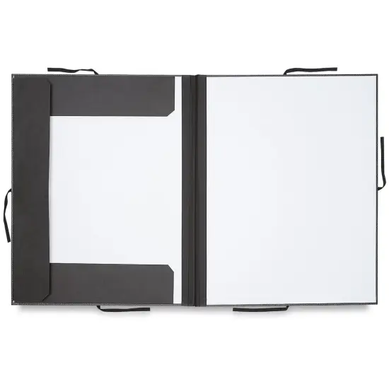 Cachet Deluxe Portfolio With Flaps - 12" x 16", Black {1}