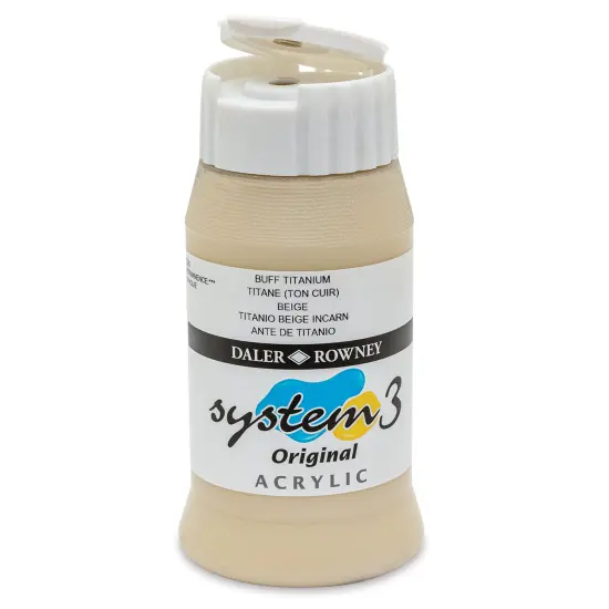 Daler-Rowney System3 Acrylic - Buff Titanium, 500 ml bottle {1}