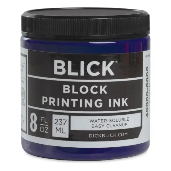 Blick Water-Soluble Block Printing Ink - Violet, 8 oz Jar {1}