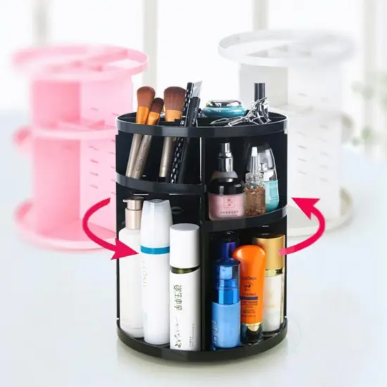 Rotating Cosmetic Storage Tower, Makeup Organizer {2}