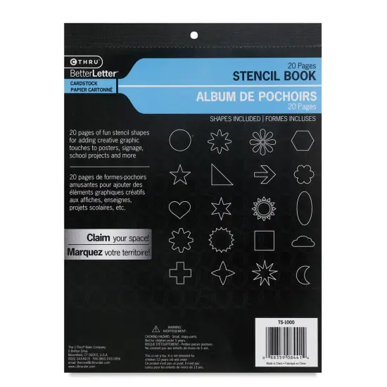 Westcott Stencil Book - 8" x 10", 20 Sheets {2}