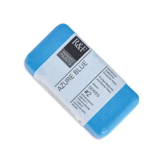 R&F Encaustic Paint Block - Azure Blue, 40 ml block {1}