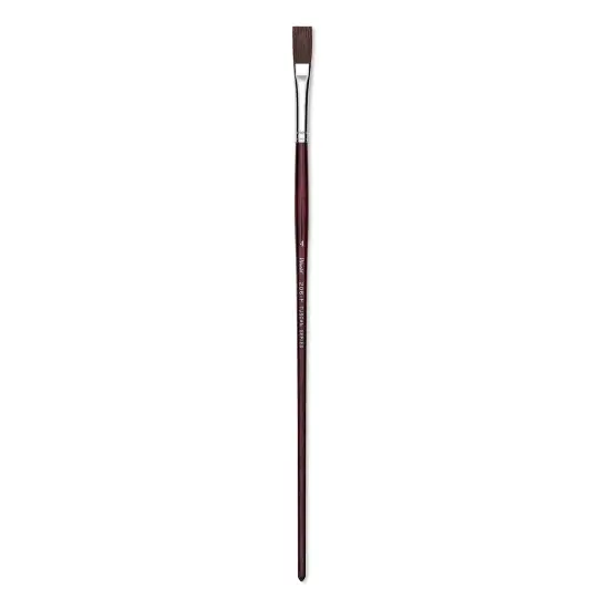 Utrecht Tuscan Synthetic Flat - Size 4, Long Handle {2}