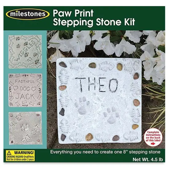 Milestones Mosaic Stepping Stone Kit- Paw Print {2}