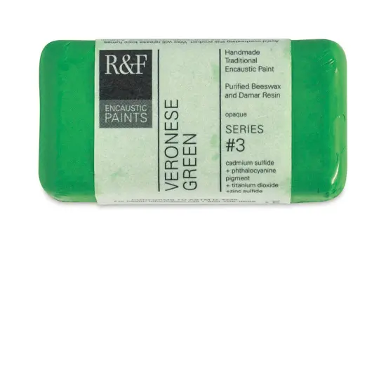 R&F Encaustic Paint Block - Veronese Green, 40 ml block {2}