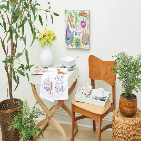 Vegetable Garden Printed Kitchen Towel Set of 2 {3}