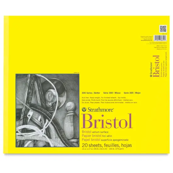 Strathmore 300 Series Bristol Pad - 14" x 17", Vellum, 20 Sheets {2}