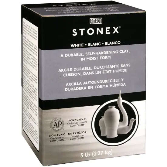 Amaco Stonex Self-Hardening Clay 5lb-White {1}