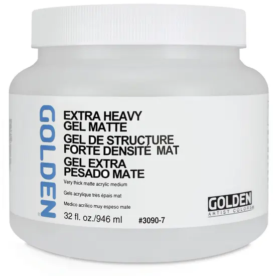 Golden Extra Heavy Acrylic Gel Medium - Matte, 32 oz jar {1}