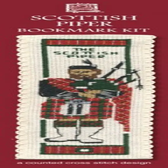 Scottish Piper Bookmark - Cross Stitch Kit Multicolor {1}