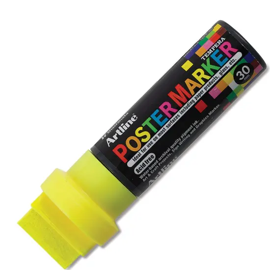 Artline Poster Markers - 30 mm Tip, Fluorescent Yellow {1}