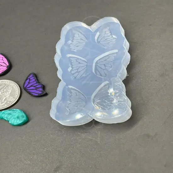 Butterfly Wings Stud Variety Earring Silicone Mold (B13) {3}