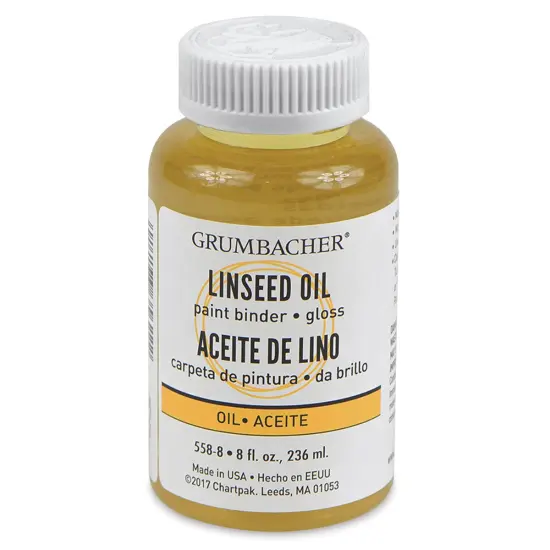 Grumbacher Linseed Oil - 8 oz, Bottle {1}