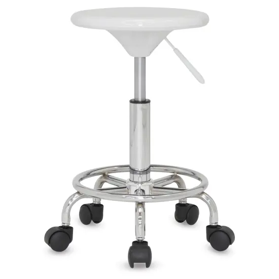 Studio Designs Studio Stool - White with Chrome Base {2}