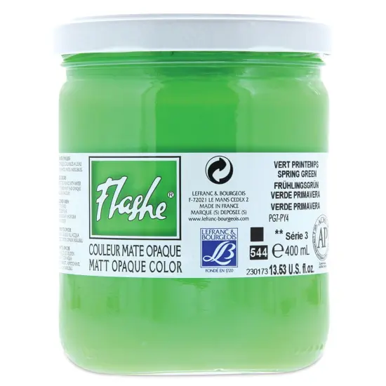 Lefranc & Bourgeois Flashe Vinyl Paint - Spring Green, 400 ml jar {1}