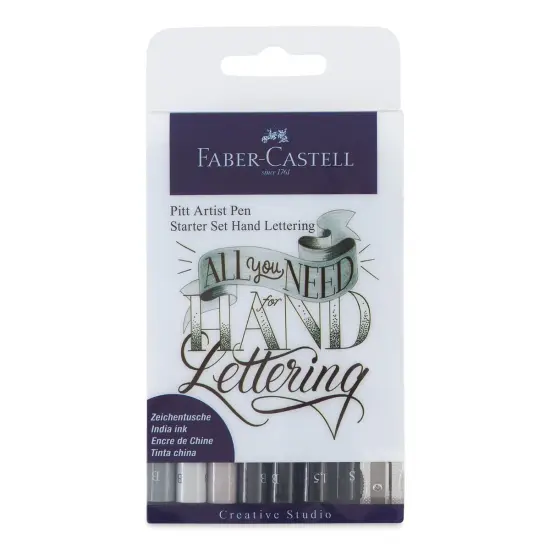 Faber-Castell Pitt Artist Pen Set - All You Need Lettering Set, Set of 9 {1}
