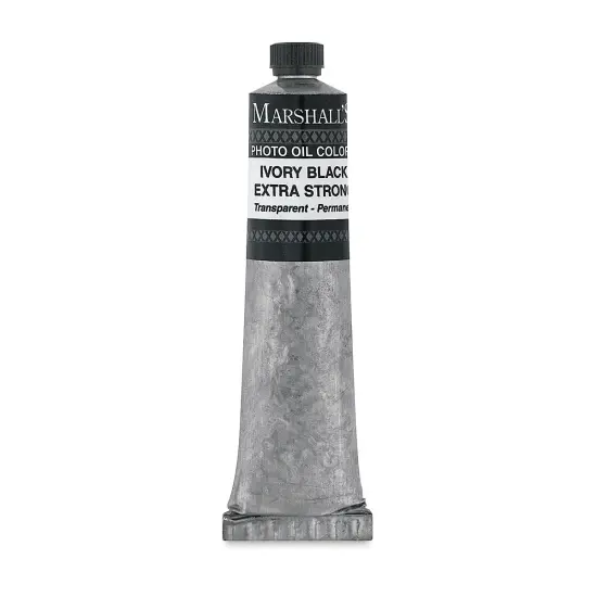 Marshall's Photo Oil Color - Ivory Black Extra Strong, 3/4" x 4" Tube {1}