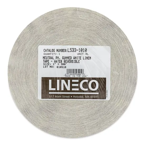Lineco Gummed Linen Tape - 1" x 300 ft, White {1}