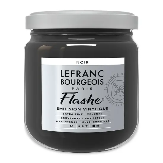 Lefranc & Bourgeois Flashe Vinyl Paint - Black, 400 ml jar {2}
