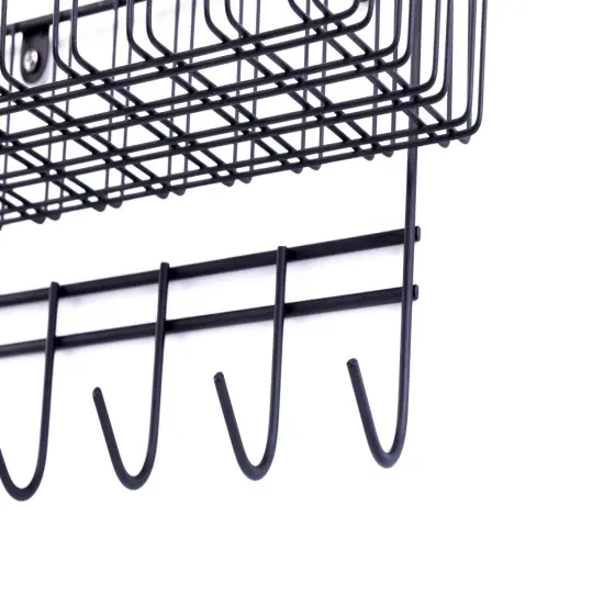 Wall Mount Key Holder - Convenient Key Rack, Mail Organizer, Coat Hooks, Dog Leash Holder, Wallet and Sunglasses Storage Shelf with Durable Hooks - Perfect for Bathroom, Bedroom, Hallway or Entryway {4}