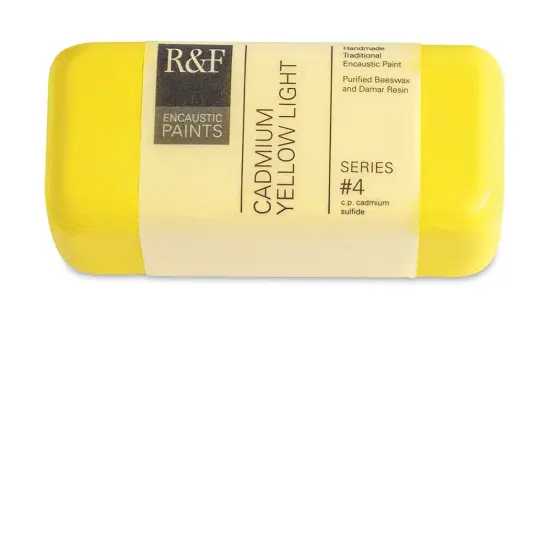 R&F Encaustic Paint Block - Cadmium Yellow Light, 104 ml block {1}