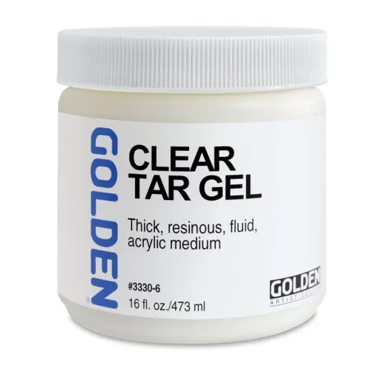 Golden Acrylic Gel Medium - Clear Tar, 16 oz jar {2}