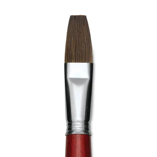 Escoda Bravo Light Ox Hair Brush - Flat, Long Handle, Size 22 {1}