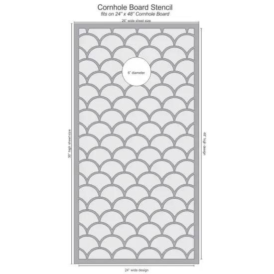 Scales Cornhole Board Stencil {3}