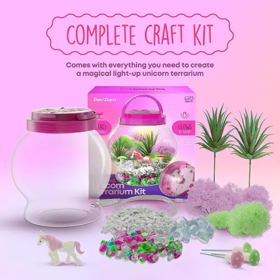 Light-Up Unicorn Terrarium Kit for Kids - Kids Birthday Gifts for Kids - Best Unicorn Toys & Activities Kits Presents - Arts & Crafts Stuff for Little Girls & Boys {2}