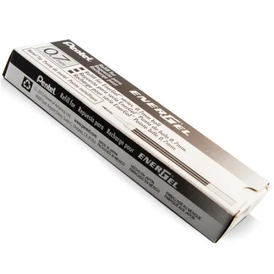 Refill Ink - For EnerGel Gel Pen, 0.7mm Metal Tip, Medium, Black Ink (LR7-A) {2}