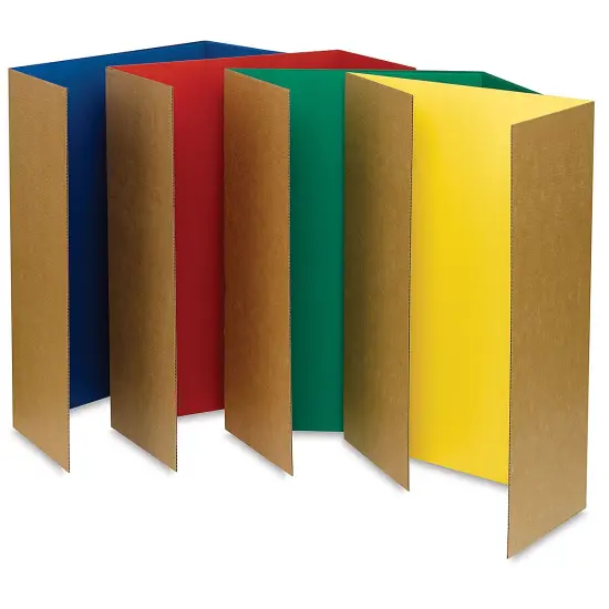 Pacon Colored Trifold Presentation Board Pack - 48" x 36", Assorted, Pkg of 4 {2}