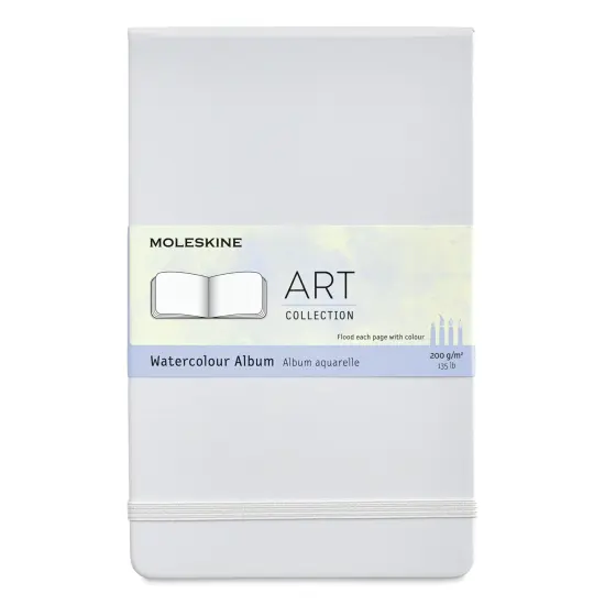 Moleskine Art Collection Watercolor Album - 5" x 8-1/4", Landscape, 72 Pages, Cool Grey {1}
