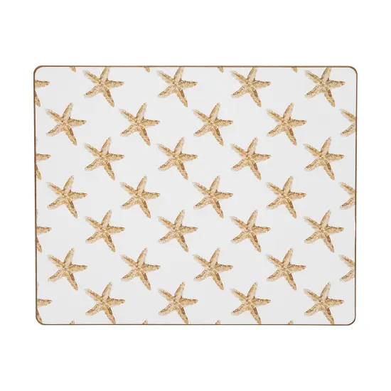 Sandbridge Stars Placemats, Set of 6 Coastal Ocean Beach Nautical, 13" x 16" {1}