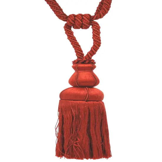 Belagio Single Tassel Tie-Back, 10" Long Tassel, Colors Collection, Rust {1}