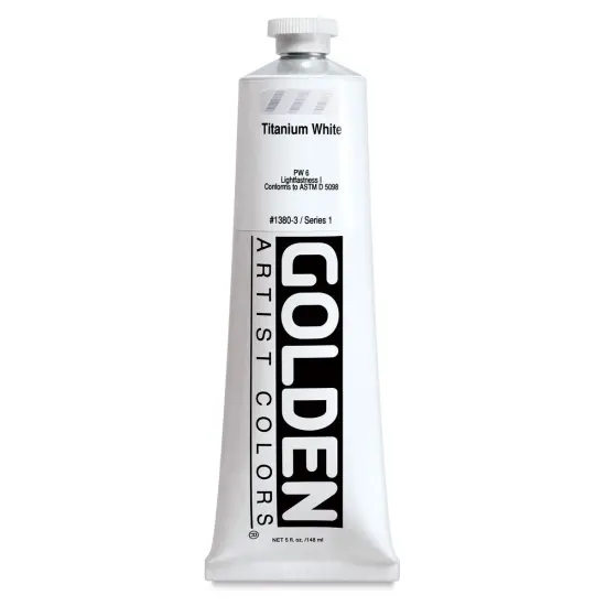 Golden Heavy Body Artist Acrylics - Titanium White, 5 oz Tube {1}