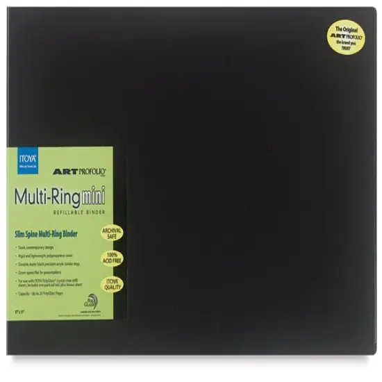 Itoya Art Profolio Multi-Ring Mini Binder - 17" x 11", Black, Landscape {1}