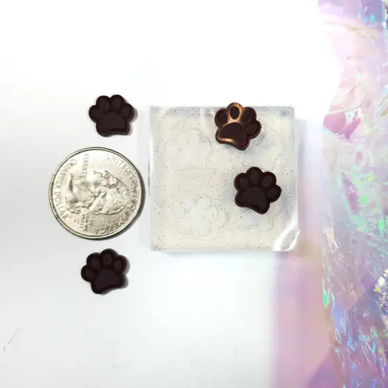 Dog Paw Stud Earring Silicone Silicone Mold(B11) {3}