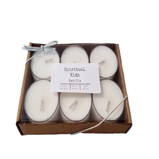 Vanilla Soy Tealights 6 Count Hand Poured with All Natural Soy Wax and Fragrant/ Essential Oils! {1}