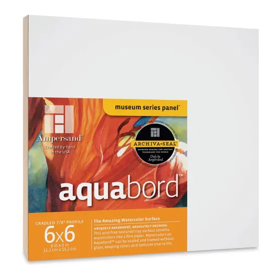 Ampersand Aquabord Panel - 6" x 6", 7/8" Cradled {1}