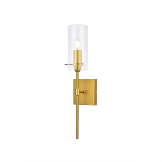 Elsreth 1 light brass wall sconce {3}