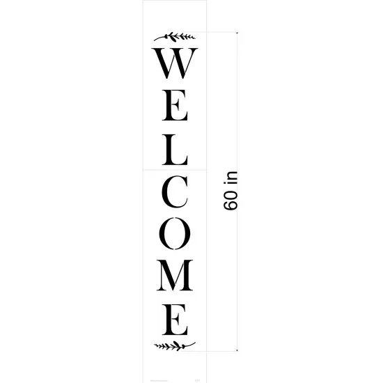 55-Inch Welcome Tall Wall Stencil | 3791L by Designer Stencils | Word & Phrase Stencils | Reusable Art Craft Stencils for Painting on Walls, Canvas, Wood | Reusable Plastic Paint Stencil for Home Makeover | Easy to Use & Clean Art Stencil {2}