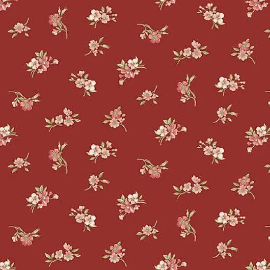 Sweet Blush Floral Rose Rose Buds Red by P and B Textiles Cotton Fabric BTY {1}