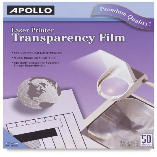 Apollo Transparency Film - 50 Sheets, Laser Printer {2}
