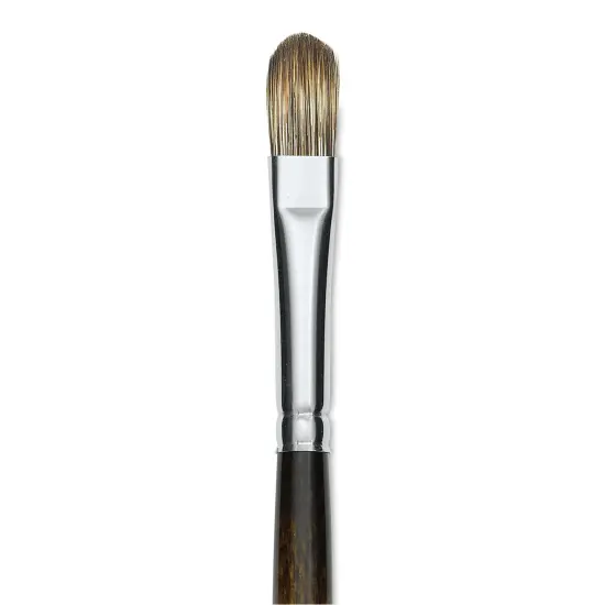 Silver Brush Monza Synthetic Mongoose Artist Brush - Long Handle, Filbert, Size 8 {1}