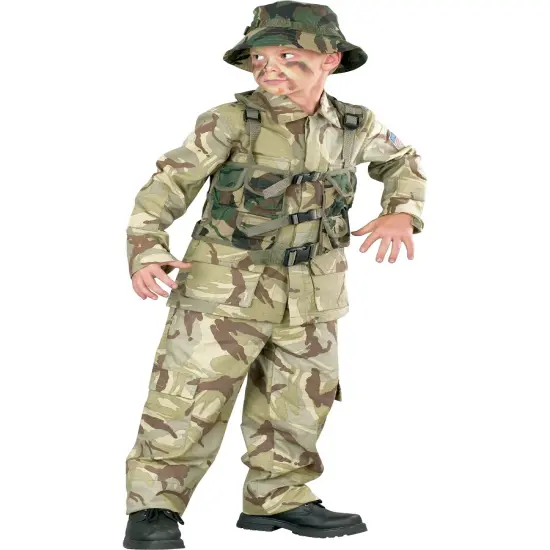 Military Delta Force Jungle Camo Boy's Costume {1}