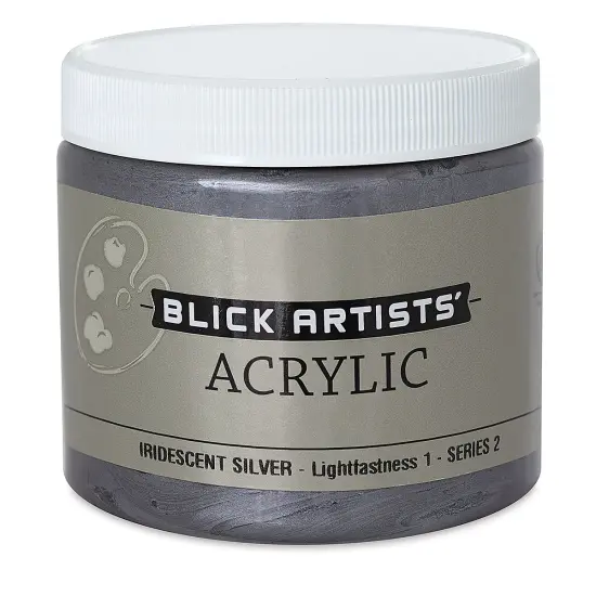 Blick Artists' Acrylic - Iridescent Silver, 16 oz jar {2}